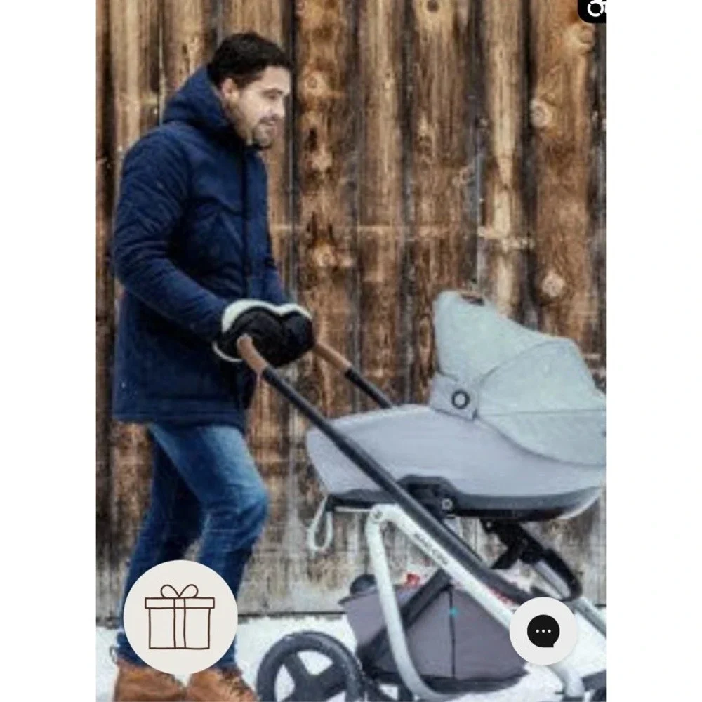 Maxi Cosi Baby Infant Stroller Gloves Hand Muff Black Sherpa‎